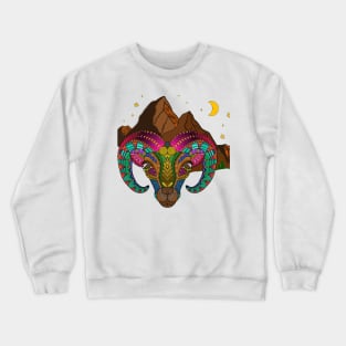 Big Horns in Mountains Crewneck Sweatshirt